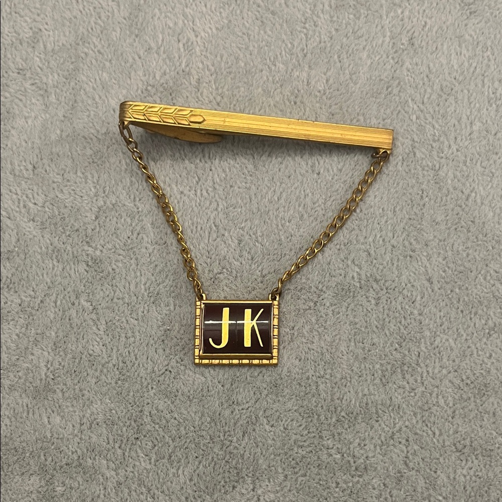 Vintage Hickok Gold-tone Personalized Tie Clip